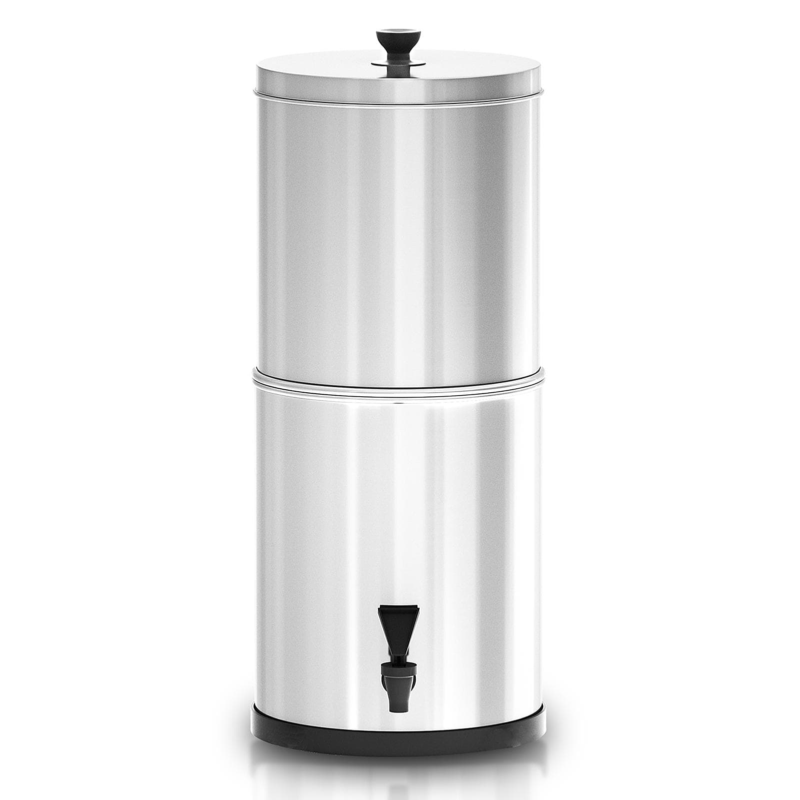 Gravity Water Filter System Water Filtration Bucket for Home Outdoor Camping Hiking Emergency Preparedness Set 2 silver