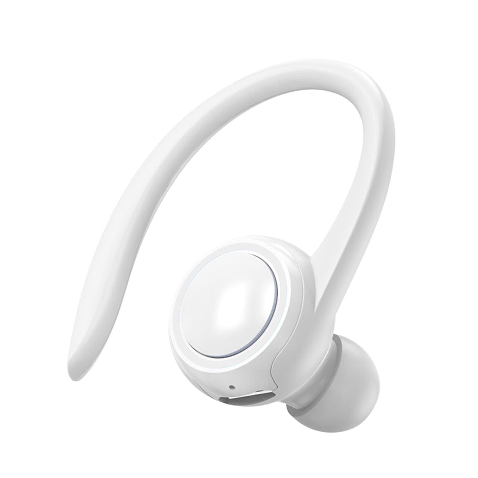 T10 Wireless Business Headset Waterproof Single Earhook Ear Earbuds BT5.2 Noise Cancelling Sports Stereo Music Headphones 50mAh Battery white