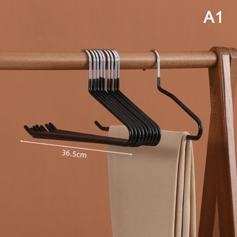 Metal Open-End Non Slip Slacks Pant Hangers Trouser Hangers Organizers black