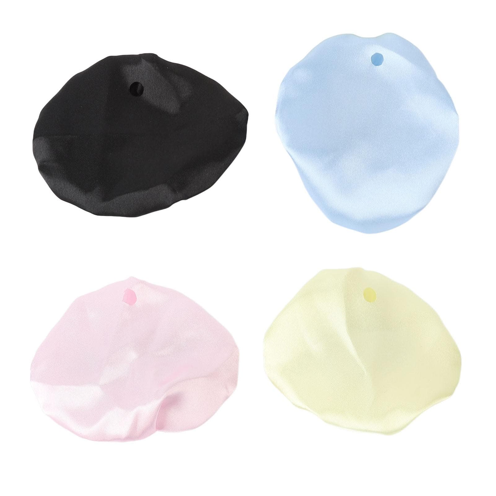 4pcs Drink Covers Set High Elasticity Straw Hole Drink Protector Cover for Alcohol Protection Black