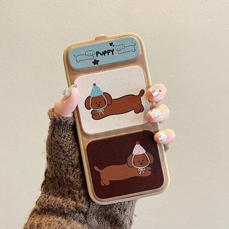 Cute Cartoon Folding Suitable for Apple 15 Mobile Phone Case Iphone16promax Women 14pro Stand 13/12 iPhone 11