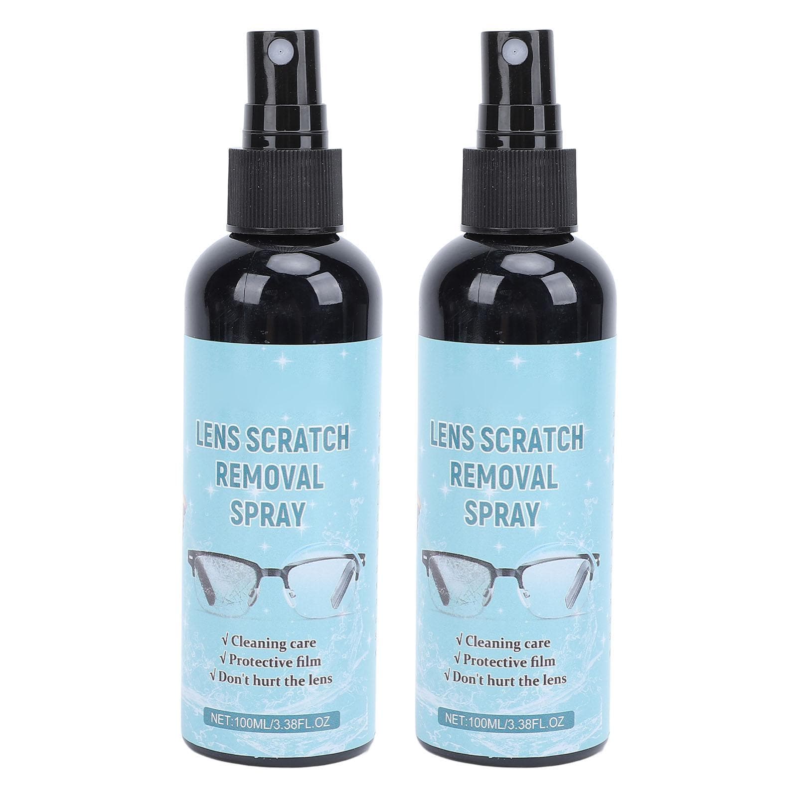 2pcs 100ml Eyeglass Cleaner Spray No Damage Anti Fog Lens Cleaning Solution Spray for Screen Camera