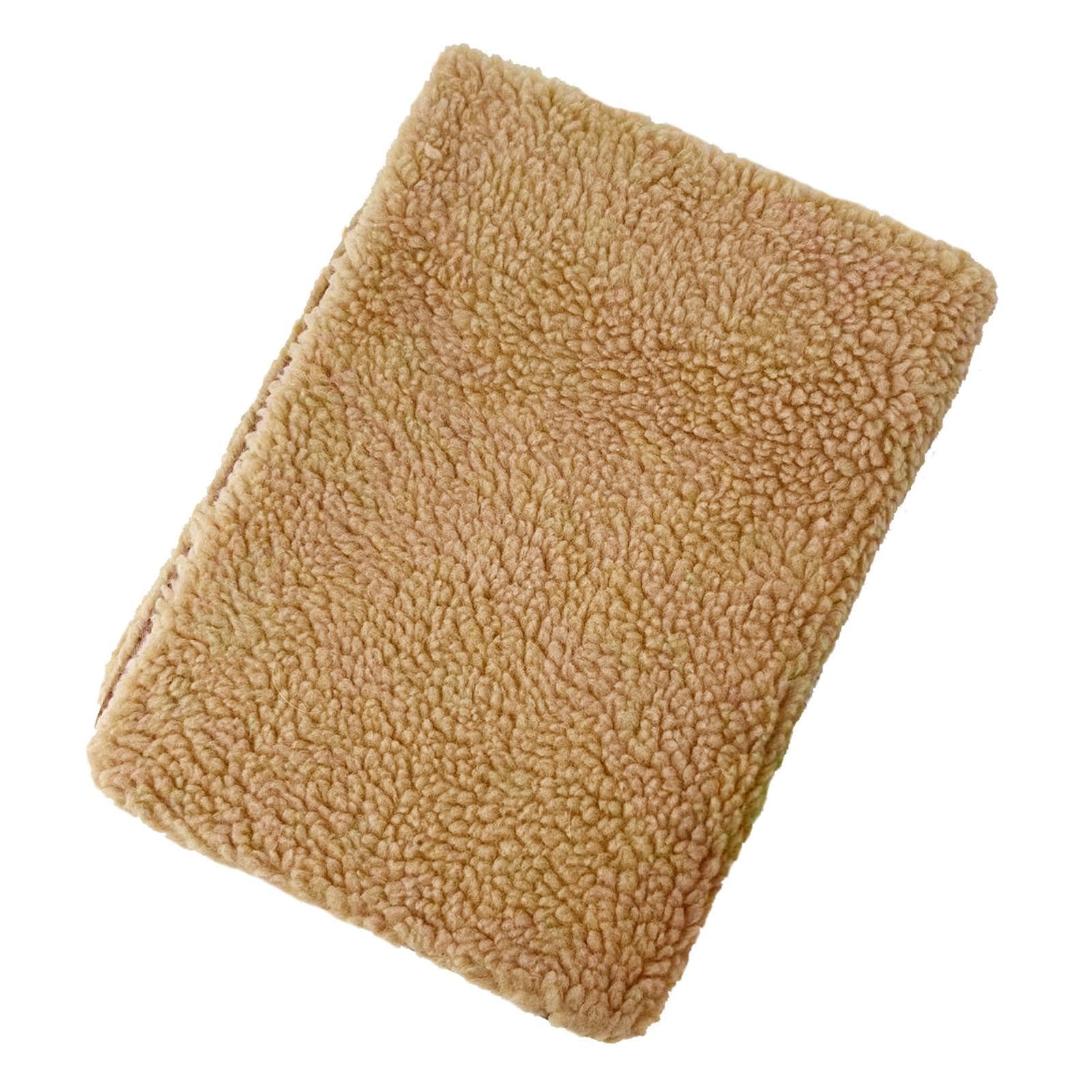Dog Bed Pad Soft Comfortable Lamb Wool Pet Sleeping Mat Durability Pet Bed Mat for Indoor Use Brown