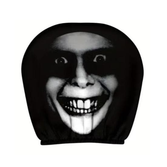 Skull Car Headrest Covers Spooky Print Auto Seat Head Rest 1pc