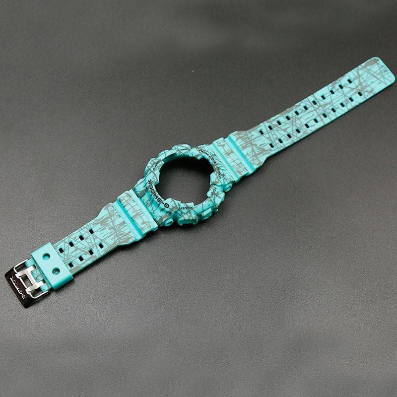 Camouflage Resin Strap for Casio G-SHOCK GD120 GD100 GA110 GA100 Frame Sports Bracelet GA100 GLS-100 Men's Watch Band blue