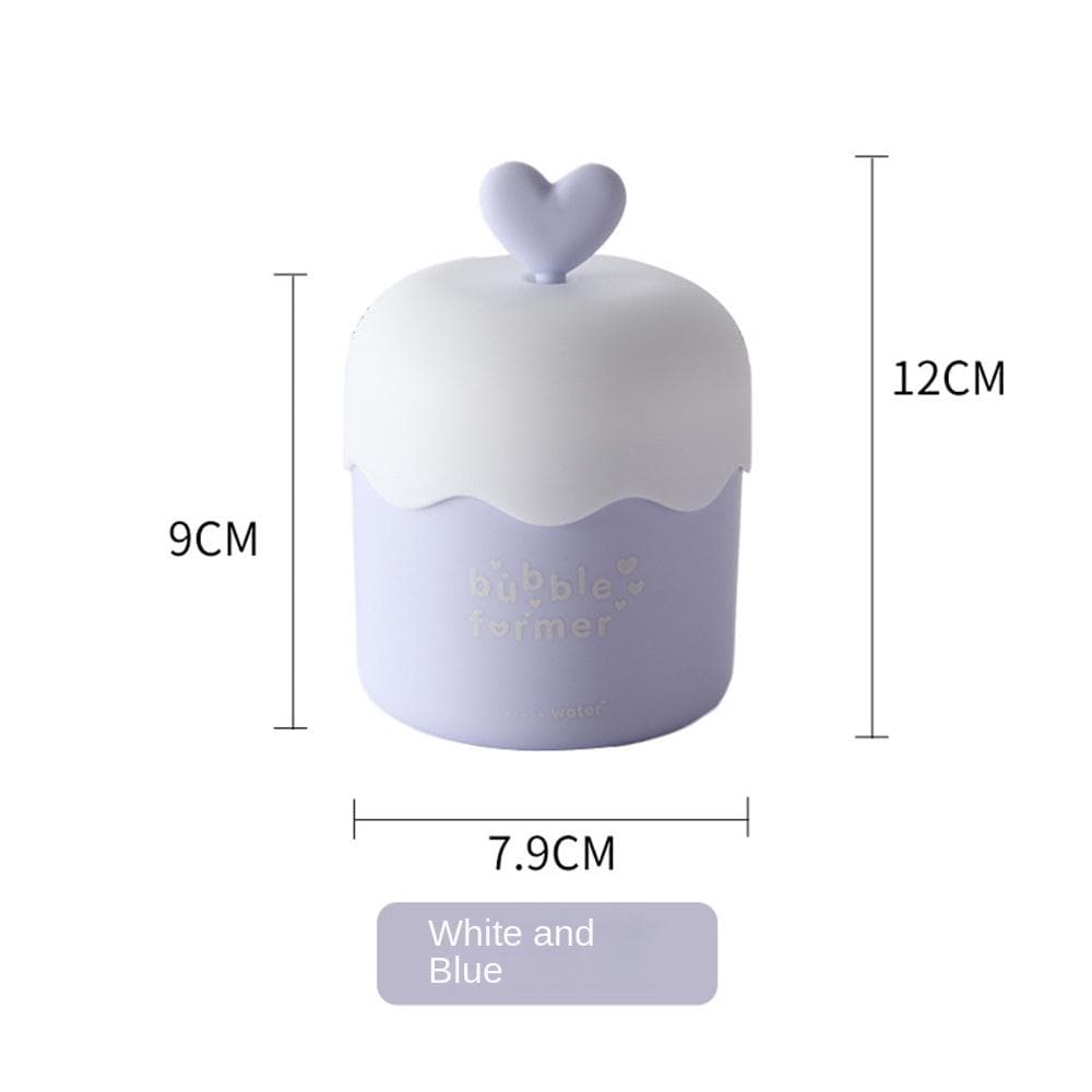 Facial Cleanser Foam Maker Portable Foaming Clean Tool Simple Shower Bath Shampoo Bubble Maker for Face Clean Tool Reusable blue