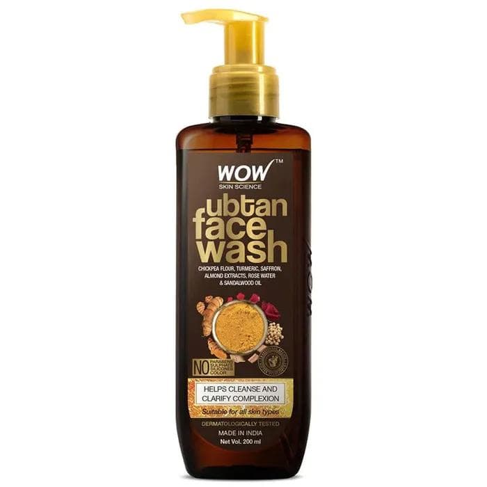 Wow Skin Science Ubtan Face Wash for Tan Removal & Facial Cleansing 200ml