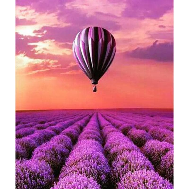 5D DIY Diamond Painting Lavender Scenery Diamond Embroidered Cross-stitch Home Decor Gift 20X30CM