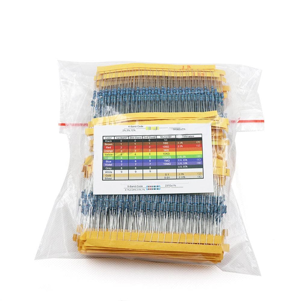 2600Pcs 130 Values Resistor Kit Commonly Used 1percent  14W Metal Carbon Film Resistors Classification multicolour
