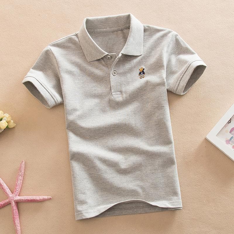Summer Kids T-shirt Toddler Boys Tees Casual Short Sleeve Polo T Shirt Tops 10/115cm