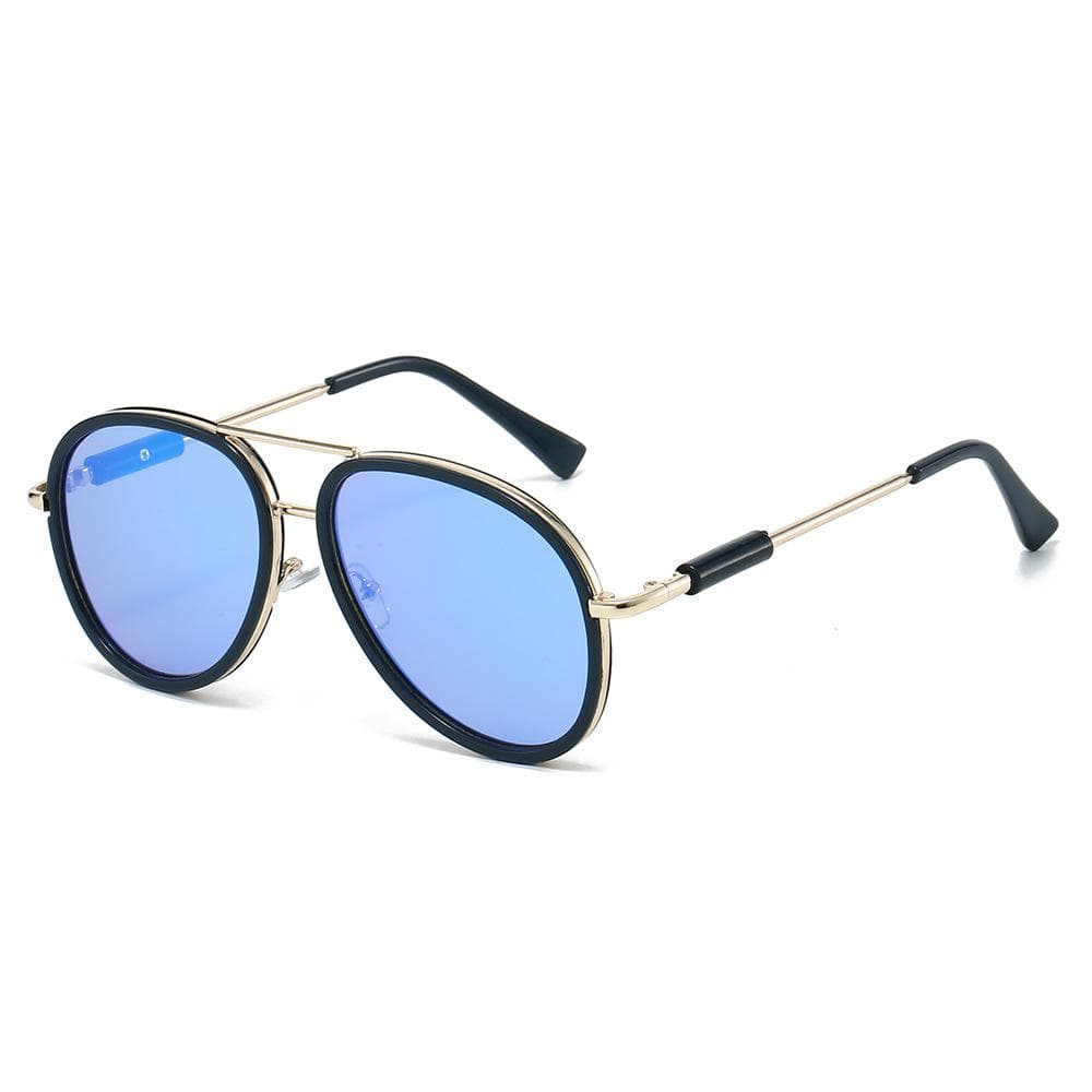 New Retro Double-beam Aviator Frog Mirror Women Sunglasses Y2K Brand Gradient UV400 All-match Casual Glasses as picture