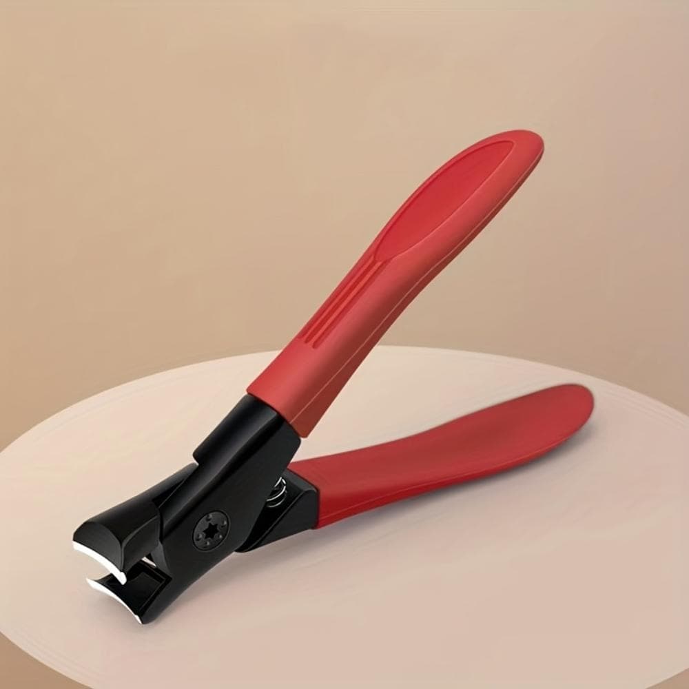 Stainless steel nail scissors with splash cover - for thick and wide nails - perfect for men, women and the elderly