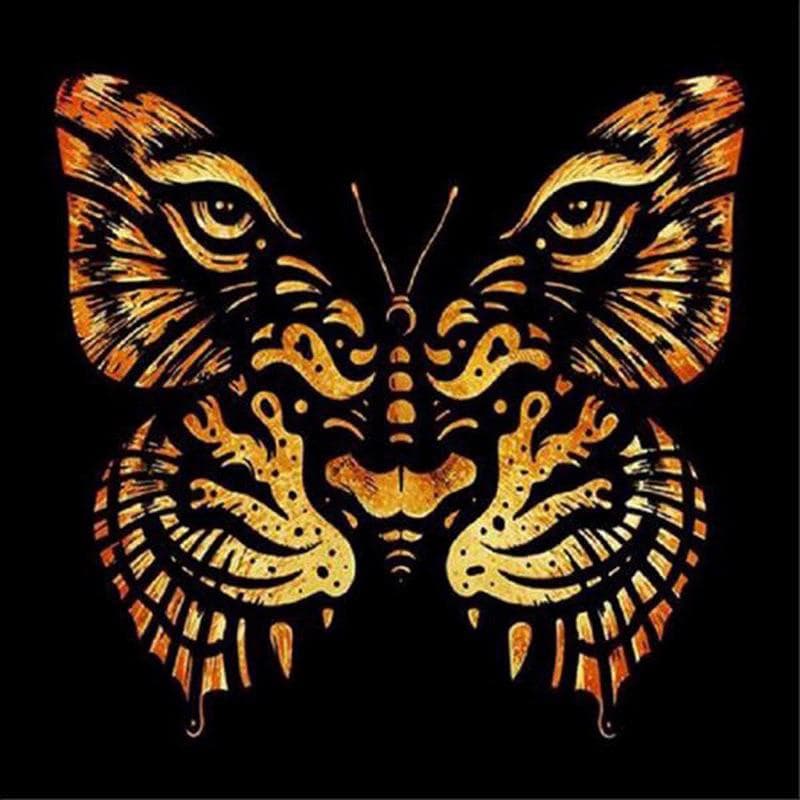5D DIY Diamond Painting Fantasy Tiger Diamond Embroidery Cross StitchFull Rhinestone 20X30CM