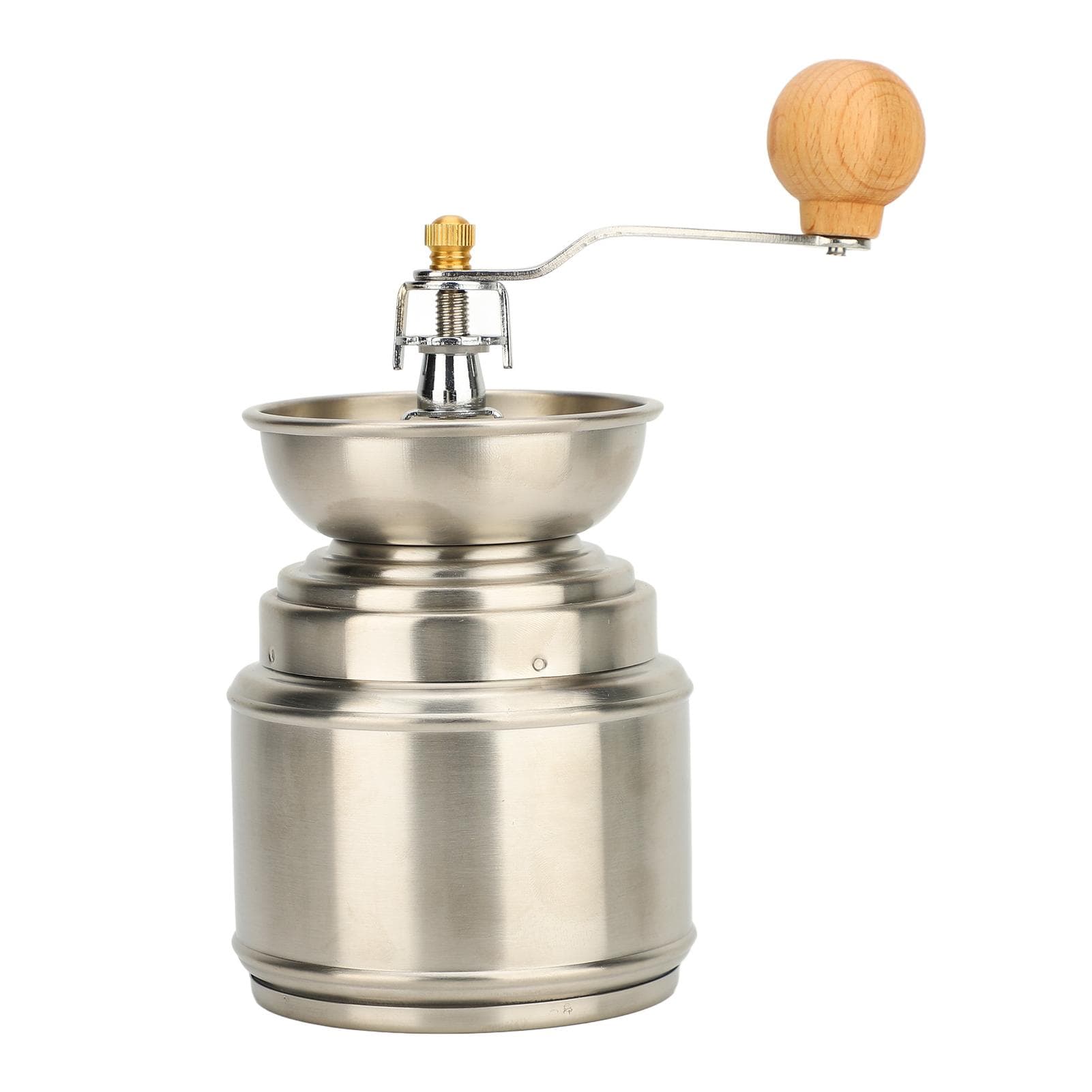 Manual Coffee Grinder Stainless Steel Solid Wood Hand Coffee Bean Mill for Making Coffee L(for 6.5-9kg)