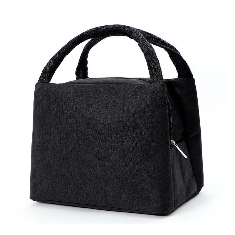1PCS Lunch Box Bag Picnic Food Storage Bags Camping Waterproof Aluminum Foil Insulation Handbag black