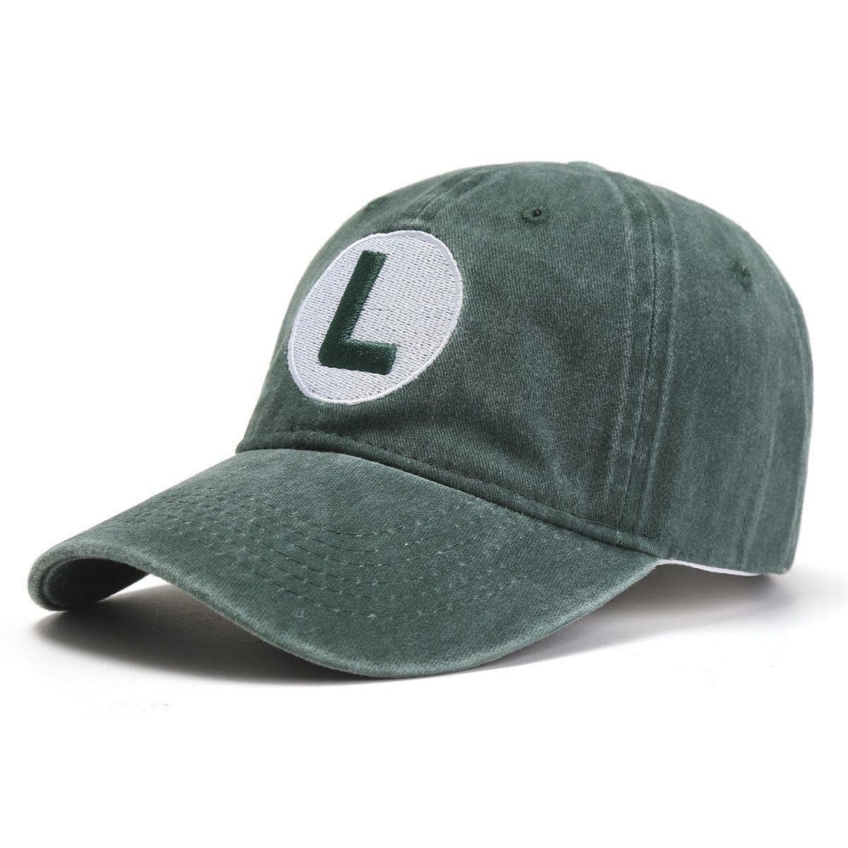 New Unisex Washed Cotton Cap Letter Embroidery Baseball Cap Men Women Adjustable Casual Outdoor Streetwear Sports Hat 56cm-60cm green