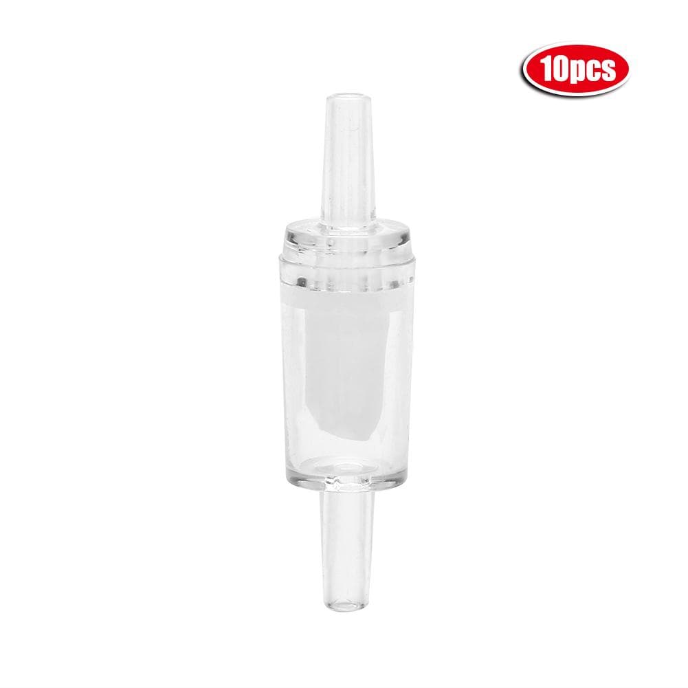 10Pcs One Way NOn Return Check Valve Aquarium Fish Tank Oxygen Air Pump Check Valve  White