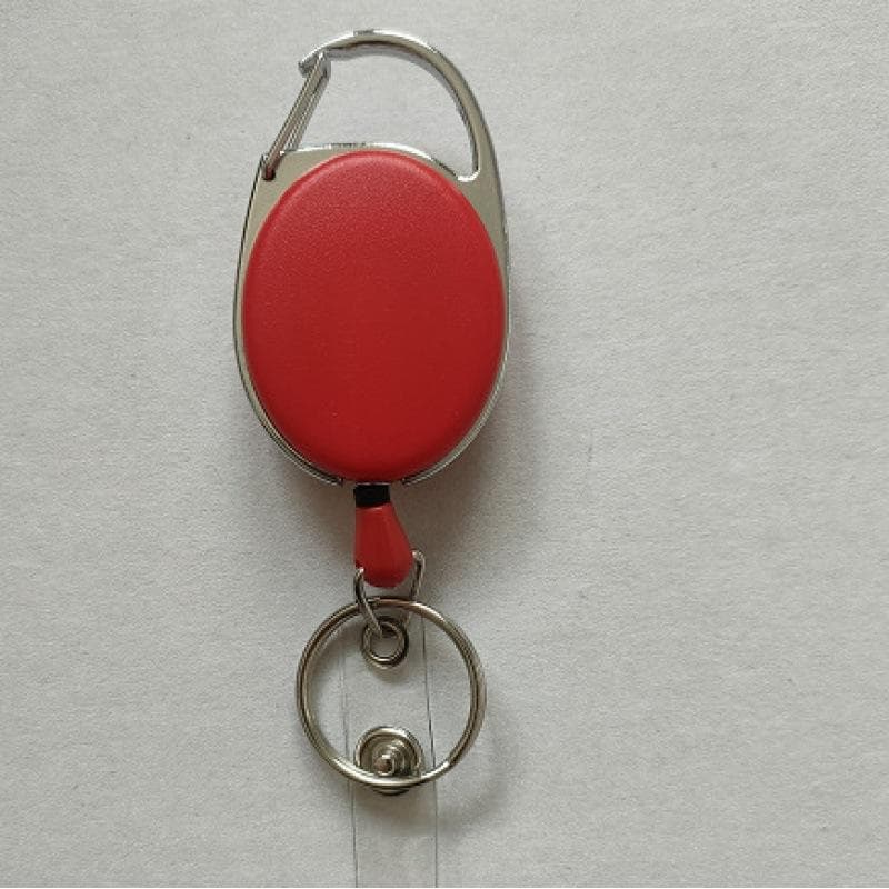 Retractable Badge Reel with Card Holder Reel Clip Key Ring Retractable ID Card Holder Key Chain Holders for Office Name Tag red