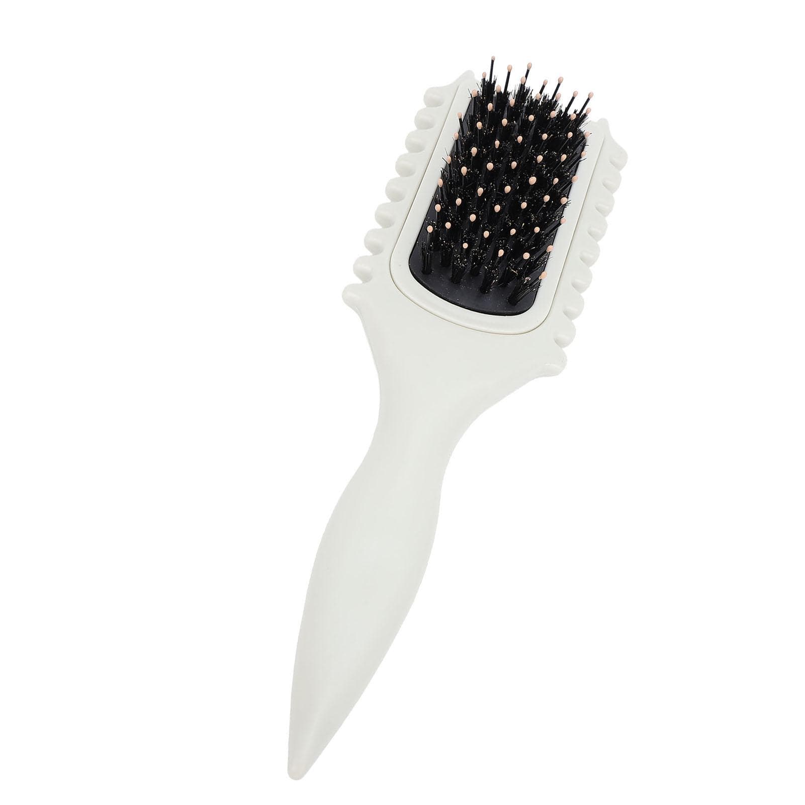 Styling Brush Soft Bristles Ergonomic Handle Curl Defining Brush for Drying Shaping Home Salon beige