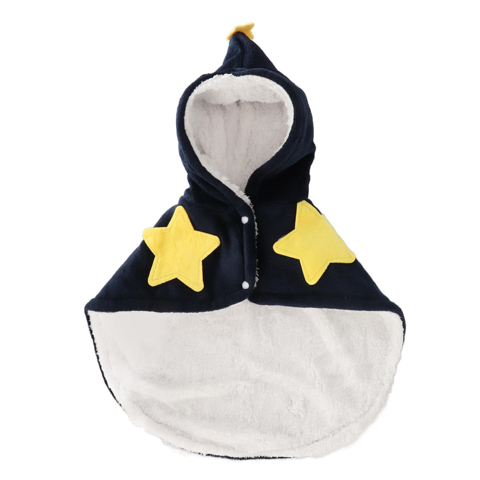 Pet Hooded Cloak Flannel Skin Friendly Warm Pet Hooded Costume for Halloween Party Daily L L(for 6.5-9kg)
