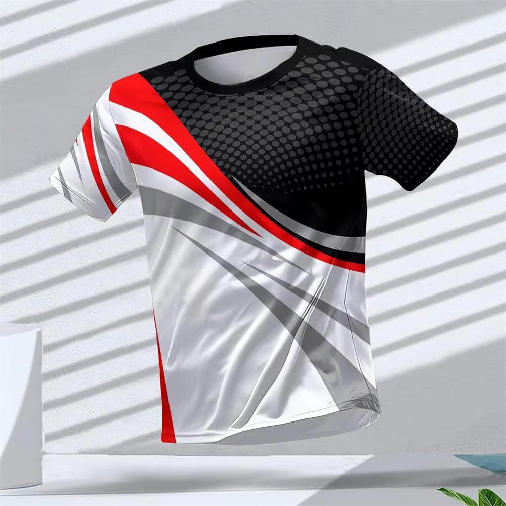Gym Summer Quick Dry Breathable Men's T Shirt Outdoor Run Fitness Sports Short Sleeve Casual O-Neck Men Gym Sportswear T-Shirt L