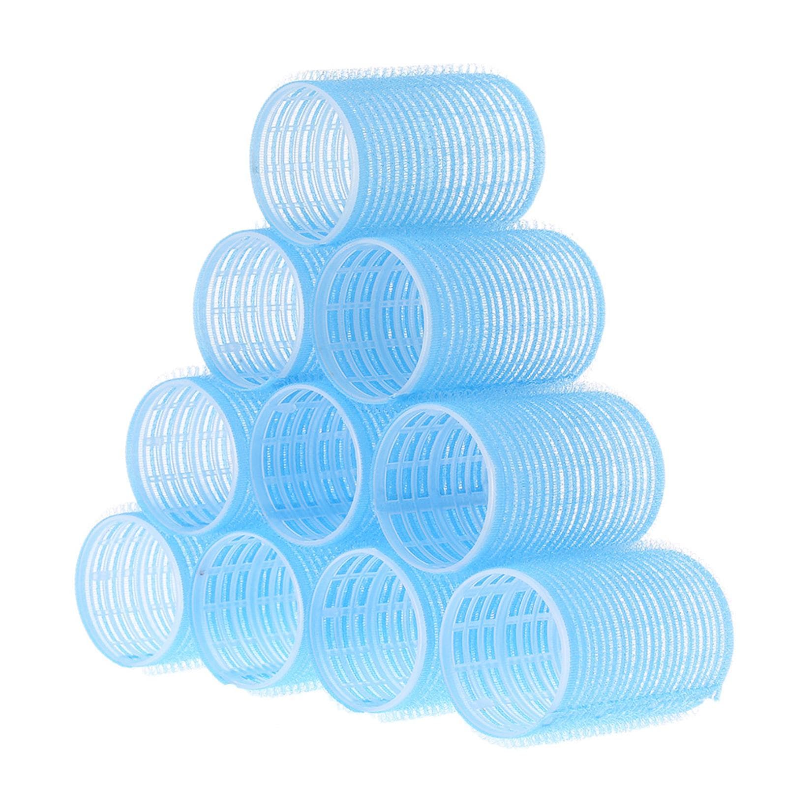 Hair Rollers Self Grip Salon Hairdressing Curlers DIY Curling Tool 10 Packs 40mm blue
