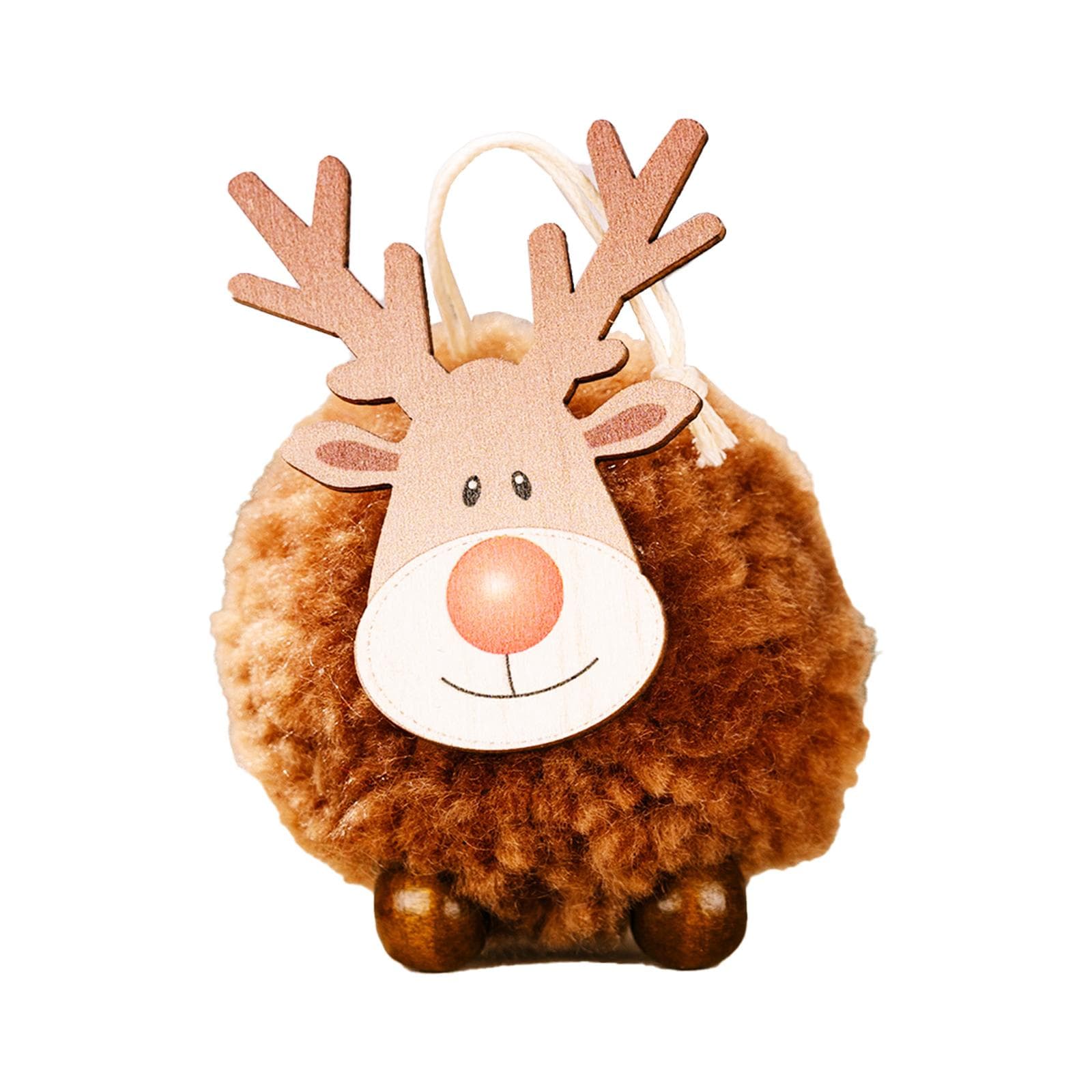 Elk Christmas Tree Pendants Ornament Wood Hanging Elk Sign Merry Christmas Xmas Tree Hanging brown