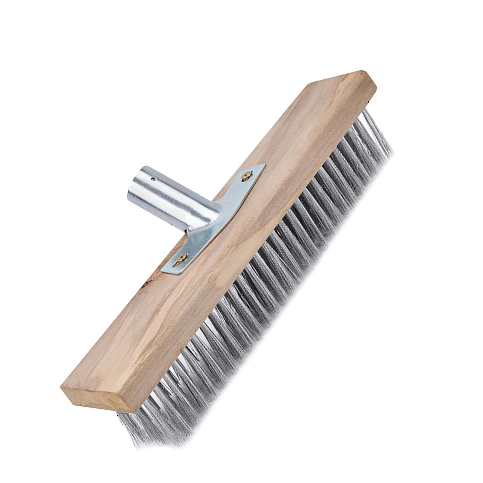 30CM Rough Surface Brush Versatile Stainless Steel Reliable Rugged Deck Scrubber Brush for Garages