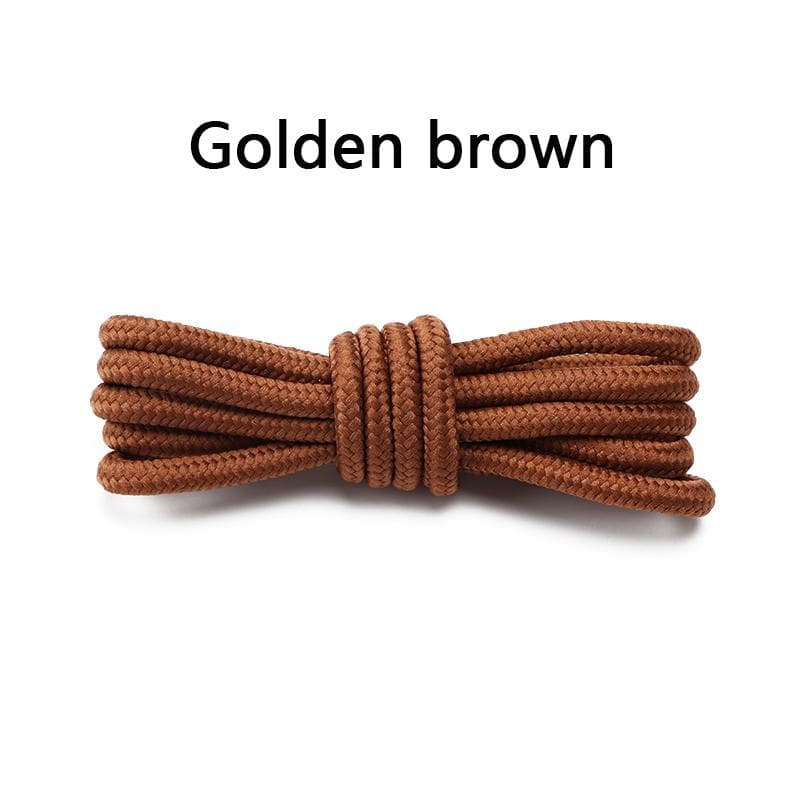 1Pair Classic Round Shoelaces for Sneakers Martin Boot Hiking Shoes Shoelace Oxford Shoe Laces 90cm/120cm/150cm Shoestrings YD-1-70cm-Golden brown