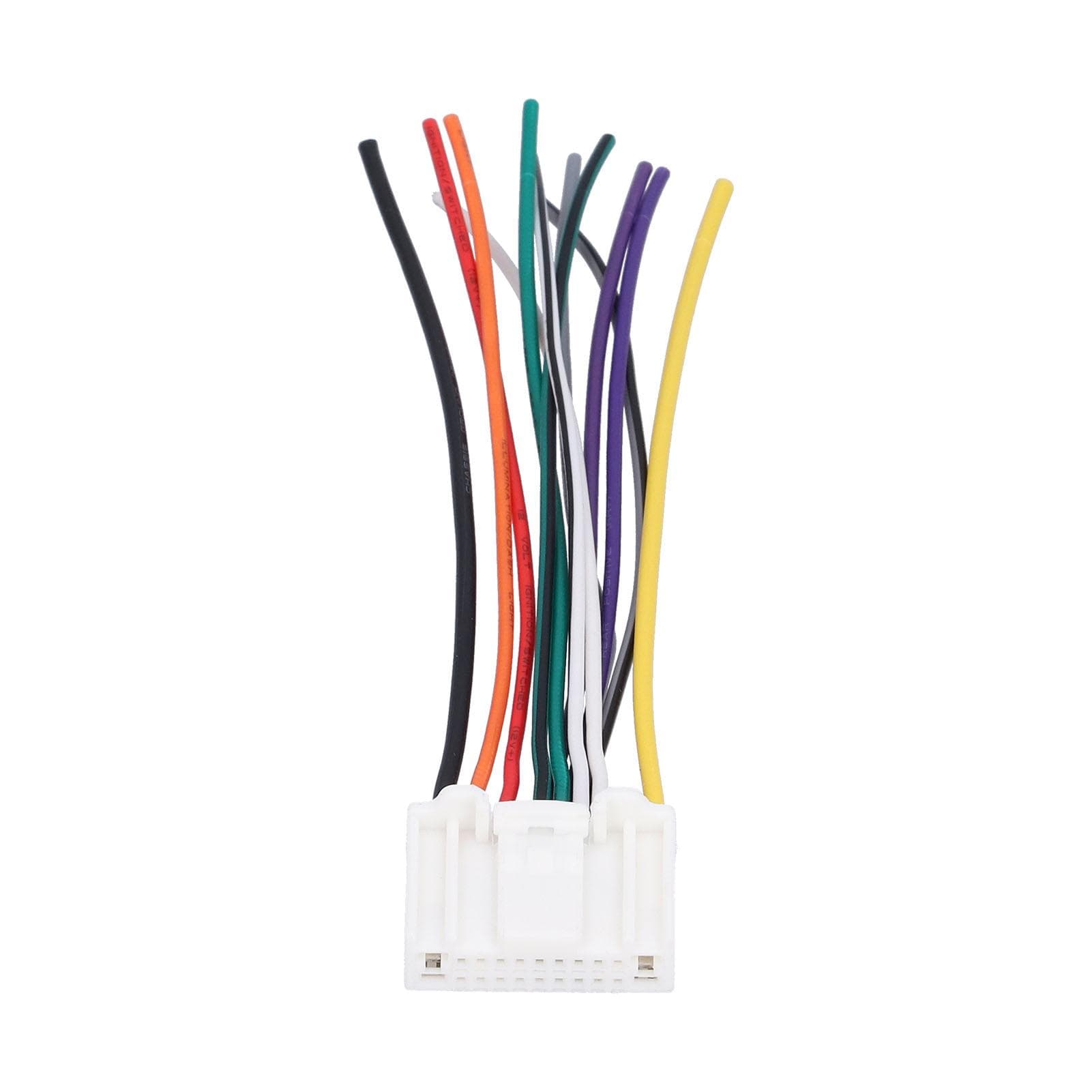 12 Pin Audio Wire Harness Accessory Replacement for Nissan Tiida Car Dual Stereo System