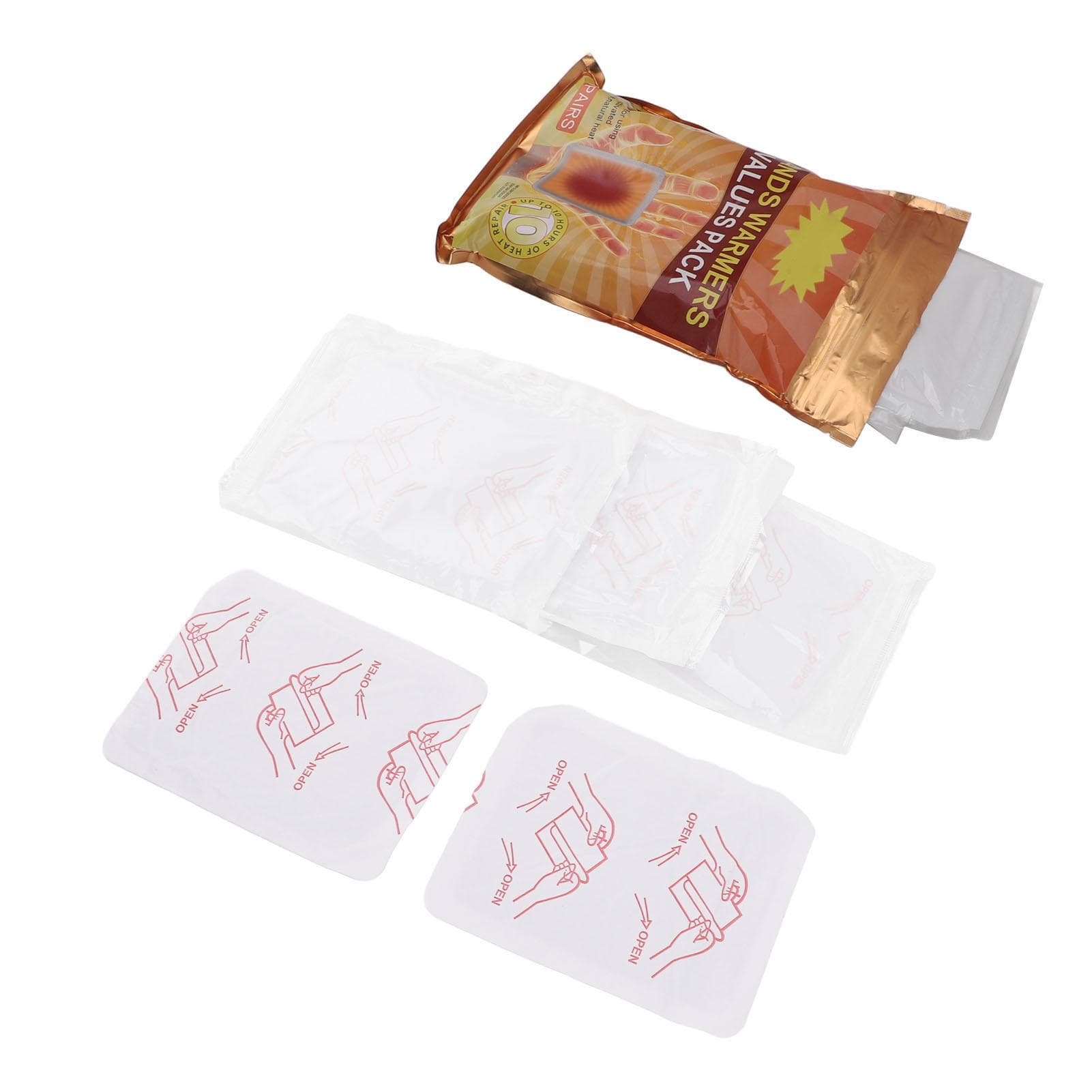 20Pcs Hand Warmer Disposable Self Heating Long Lasting Safe Adhesive Hand Warmer for Indoor Outdoor