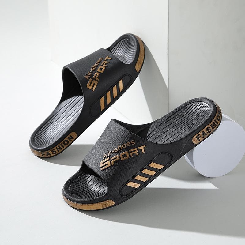 Men's Summer 2025 Non-Slip, Water-Resistant Outdoor Slippers and Bathroom Sandals 46-47 (1-2 sizes small)