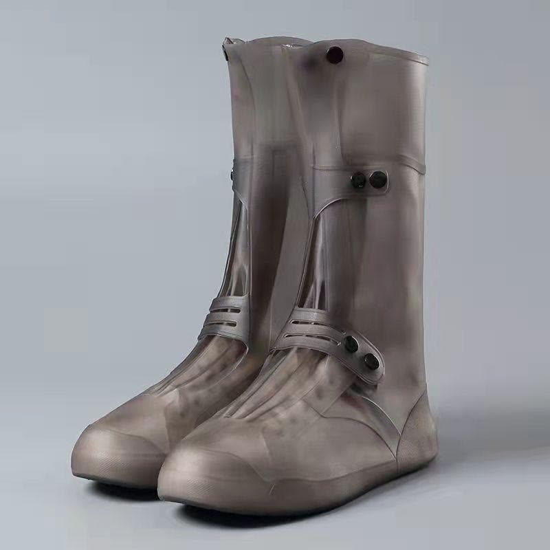 Tall visitor overshoes high tube galoshes waterproof shoes cover slip resistant overshoes rain boots protector long shoe covers 2XL for shoes 42-43