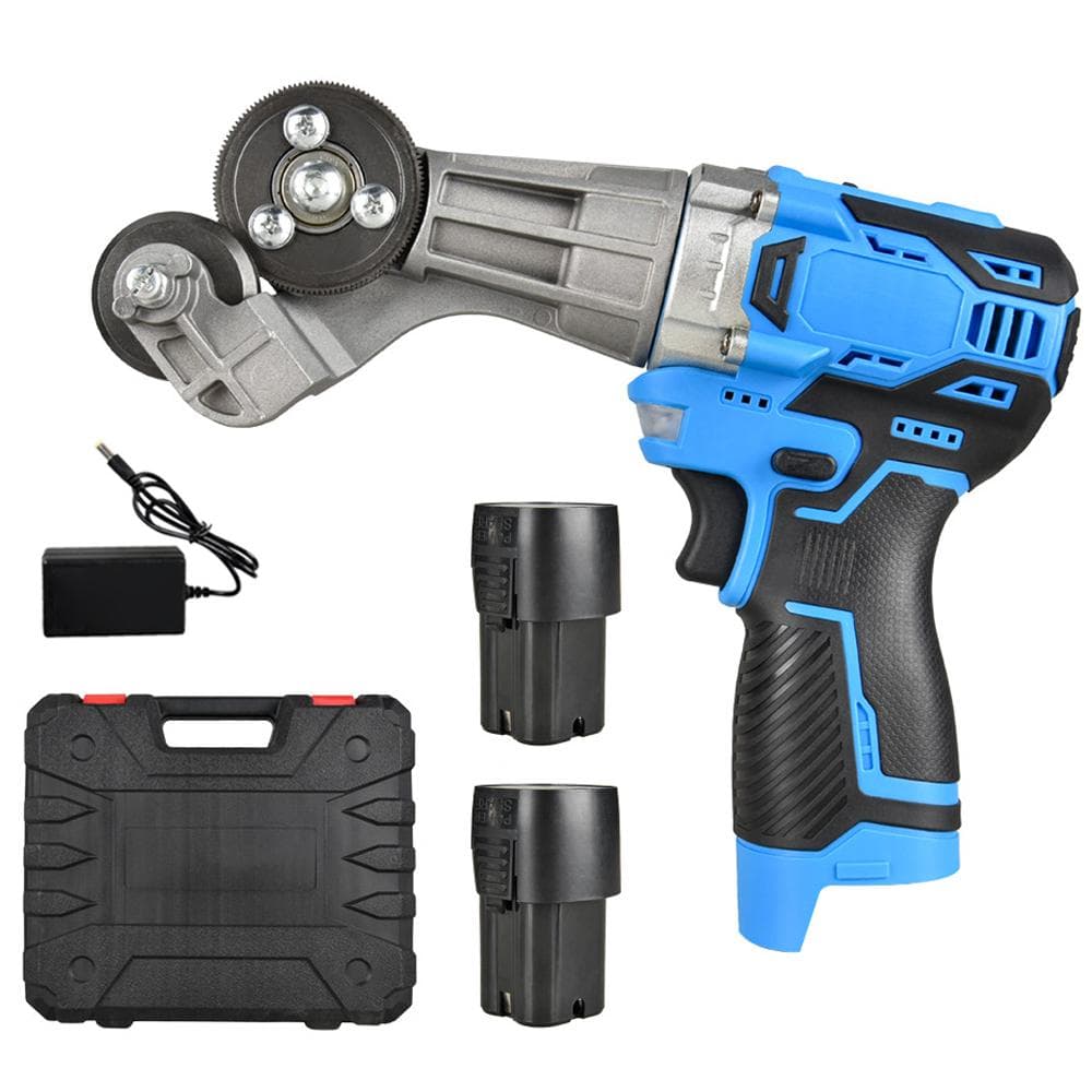 Multifunctional Electric Drill Refitting Plate Cutter Professional Impact Drill Auxiliary Cutter 2pcs 16.8V batteries&EU multicolour