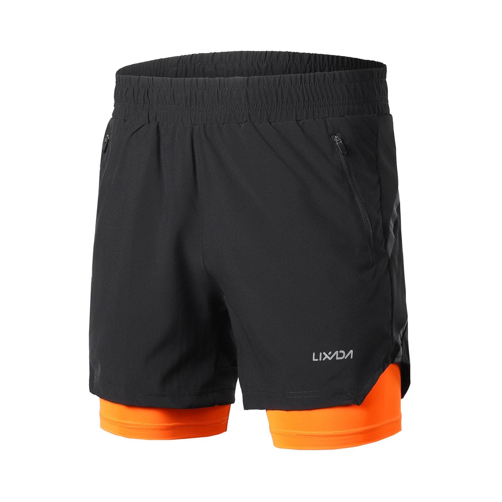 Lixada Men 2 in 1 Running Shorts Quick Drying Breathable Active Training Exercise Jogging Marathon S multicolour