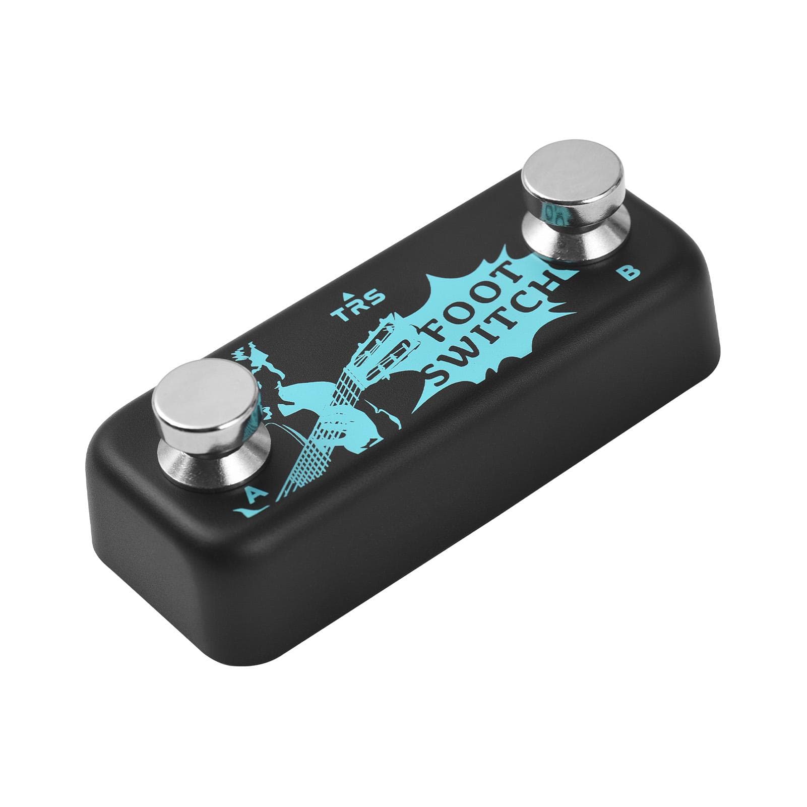 Dual Footswitch Pedal Effect Controller Pedal A B Channel Footswitch 6.35mm Stereo Input Plug and black