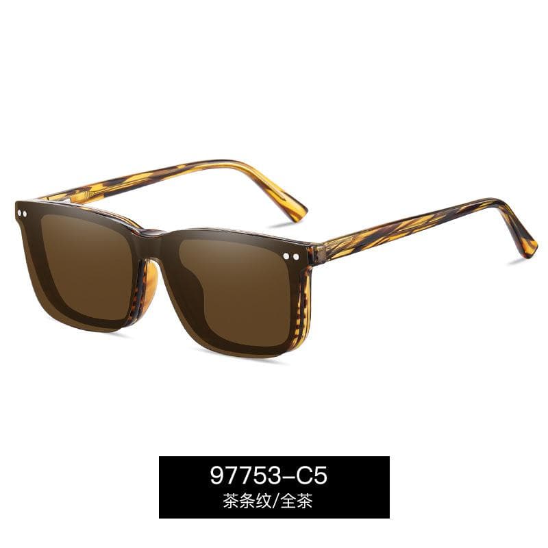 NEW IN Magnetic Clip on Optical Myopia Glasses TR90 Anti Glare Driving Sunglasses Black Shades Custom Prescription Original lens 0