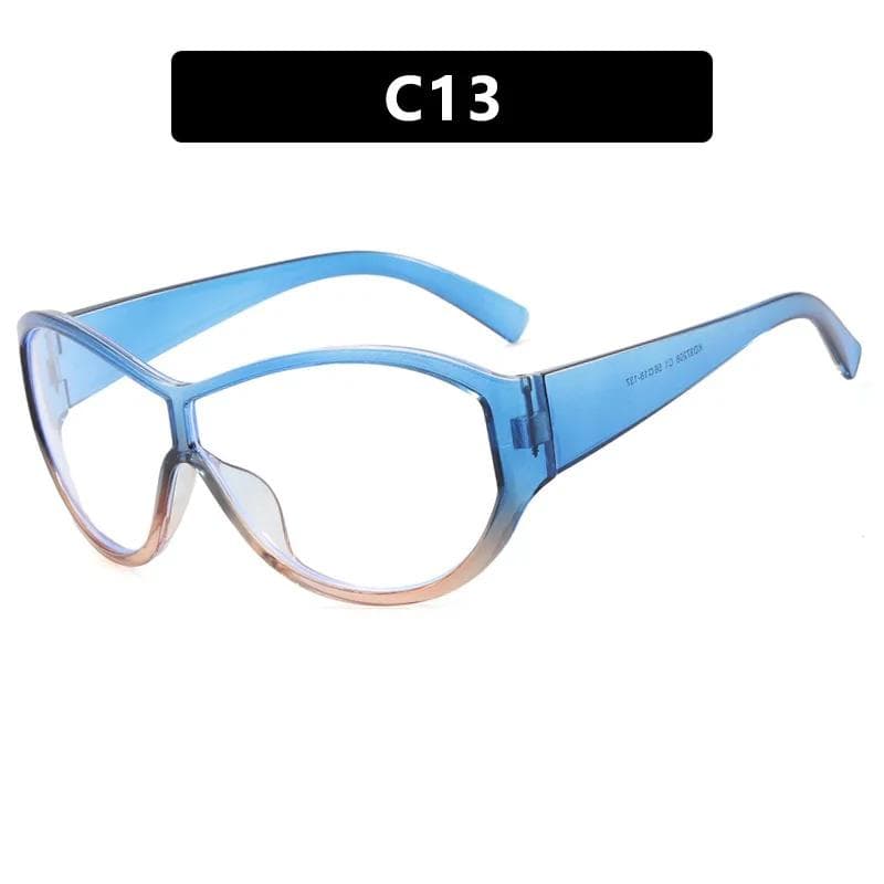 Y2k Oversized Sunglasses for Men Women Luxury Brand Designer Vintage Punk Sport Goggle UV400 Protection