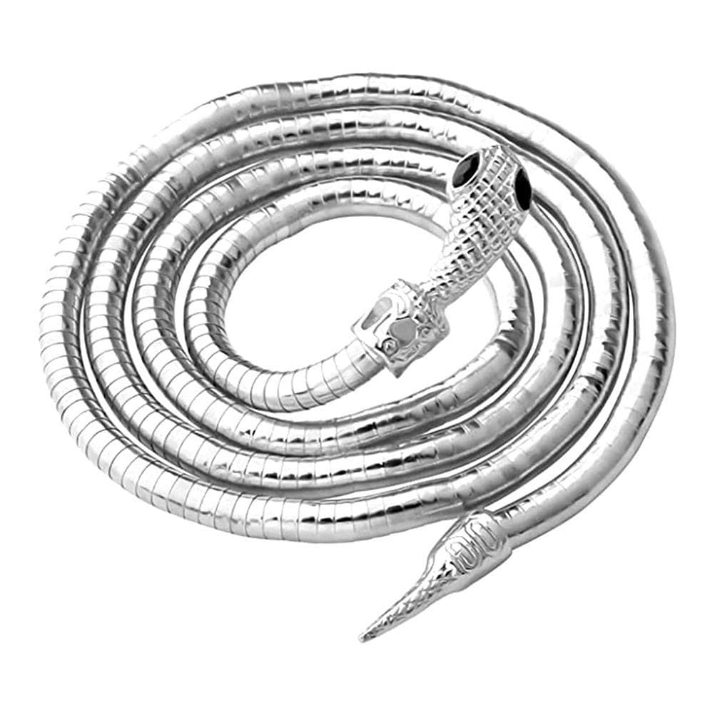 Hip Hop Punk Cool Irregular Bending Metal Snake Necklace Animal Adjustable Snake Multilayer