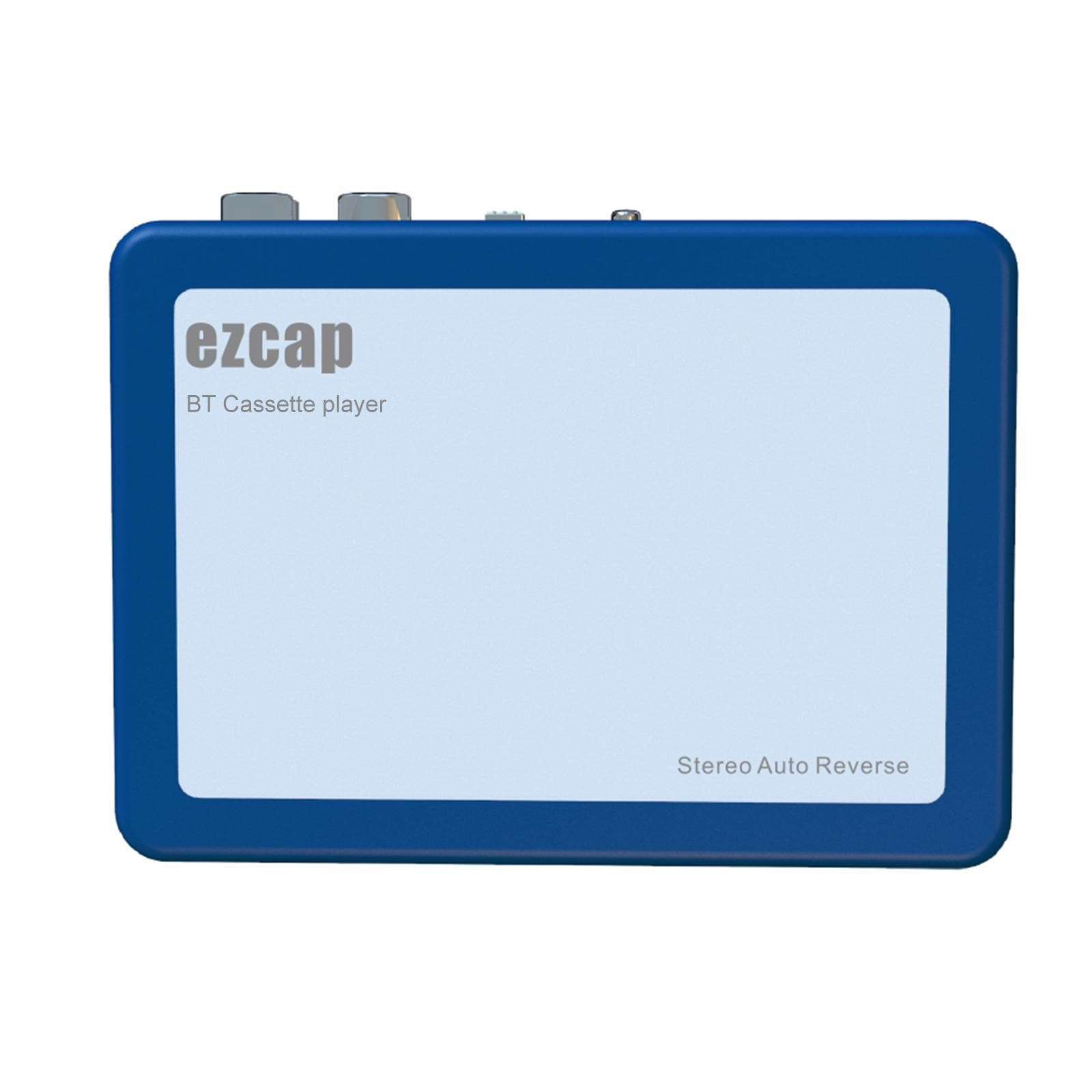 EzCAP215 Portable BT Cassette Player BT 4.2 Tape Player Auto Reverse Audio Tape with Earphones blue