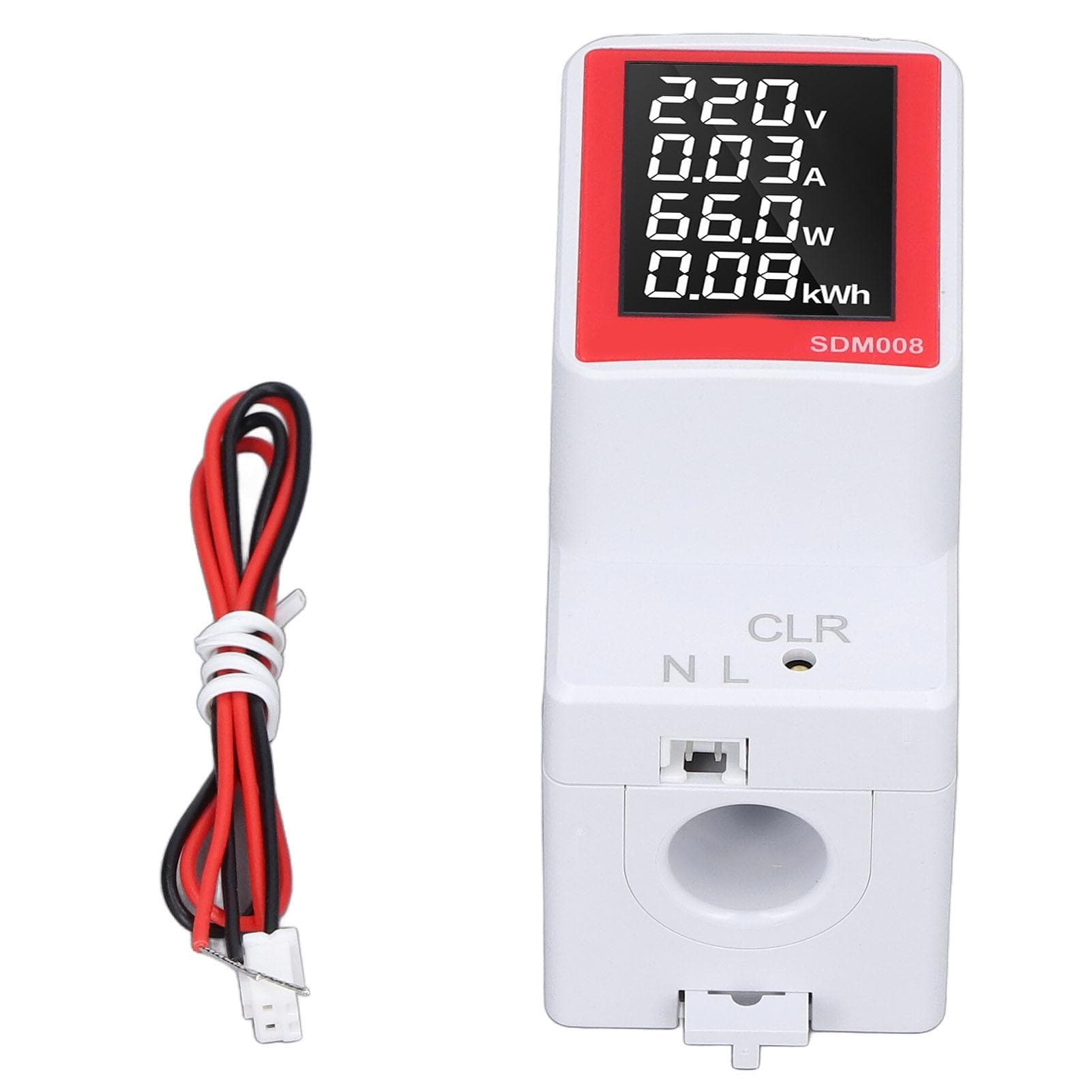 AC Digital Display Meter Rail Type Power Voltmeter Energy Reset Clear Function AC50~300V