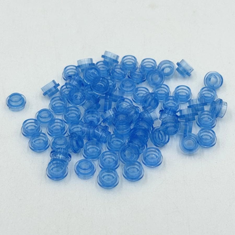 200pcs DIY Building Blocks 1x1 Round Plate Pixel Art Kit Brick Bulk Compatible 4073 Anime Figure Enlighten Gift for Children