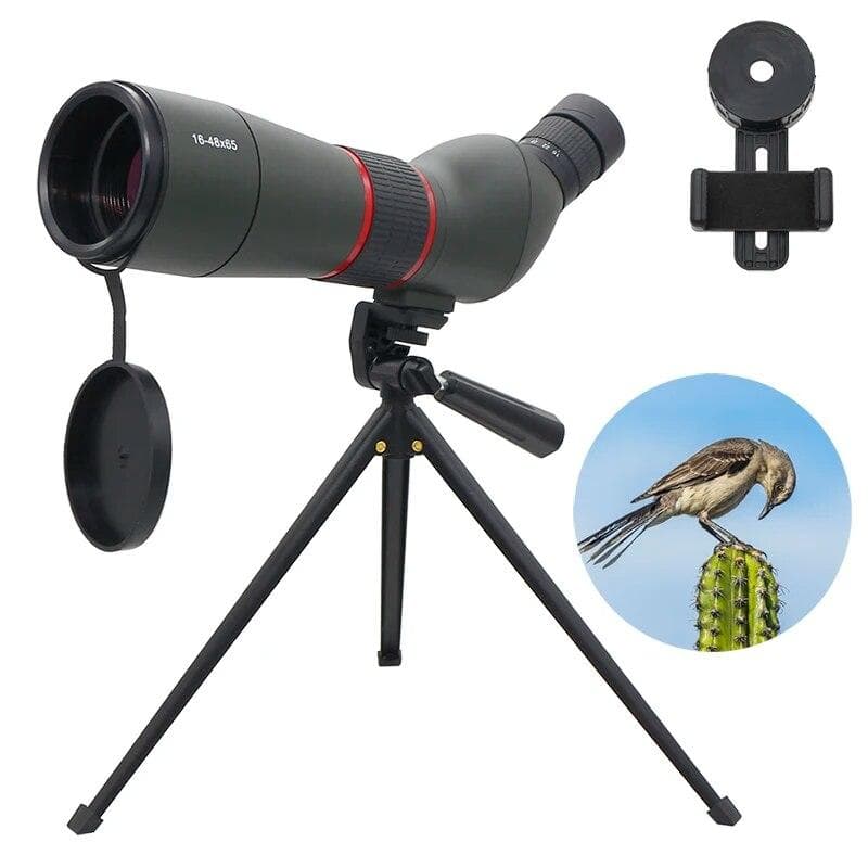 Spotting Scopes Optical Telescope Monocular With Tripod,bak4 Hd Waterproof Spotter Scope For Bird Watching Outdoor Photography black
