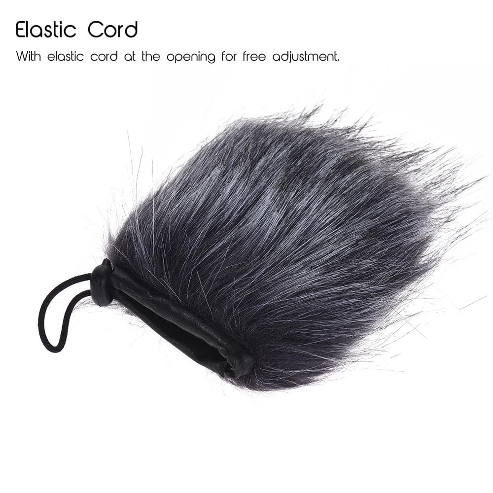 EY-M24 Furry Outdoor Microphone Windscreen Artificial Fur Muff Wind