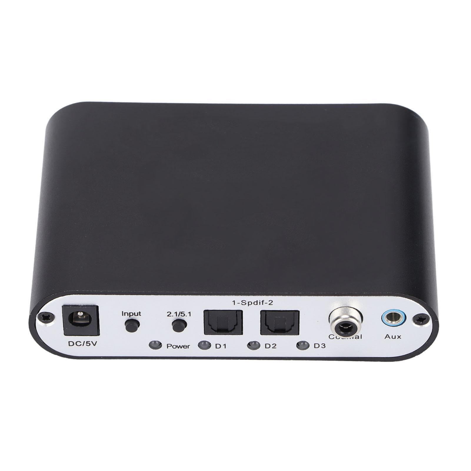 51R Digital o Decoder 5.1 Channel to 3.5mm Stereo AUX to 6 RCA Digital DAC Decoder AC EU Plug