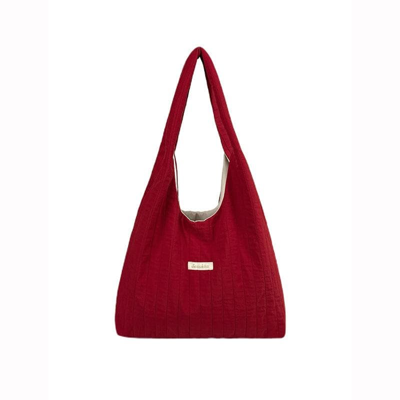 Letter Printed Bag Women's Large Nylon Shoulder Bag Casual All-in-one Portable Drawstring Tote Bag