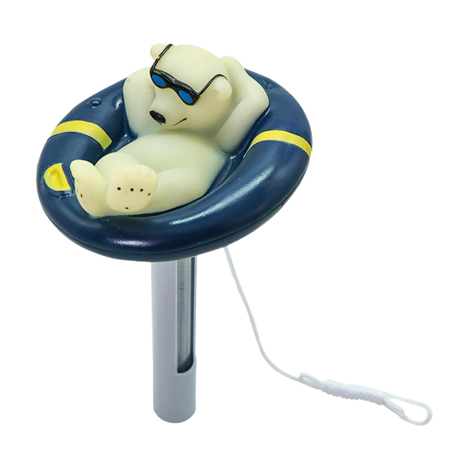 Floating Pool Thermometer Cartoon Polar Bear Shape Water Temperature Thermometers with String for multicolour