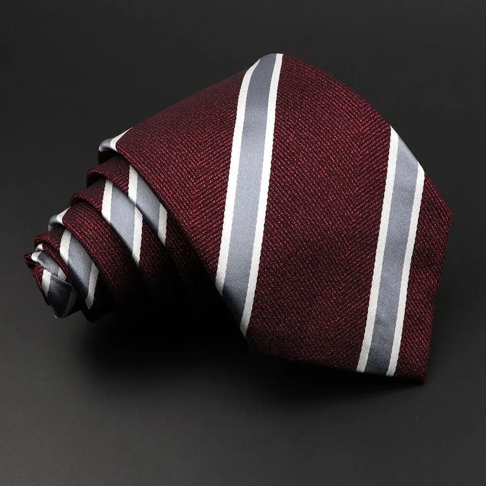 Men's Tie, Luxury, 8cm, Striped Paisley Plaid, Jacquard Necktie, For Business Wedding,