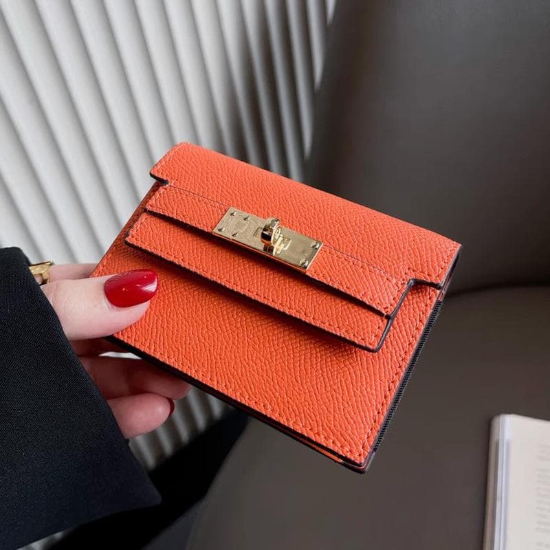 Women's 2025 Premium Leather Cardholder - Large Capacity, Multi-Slot Wallet for Cards & Driver's License