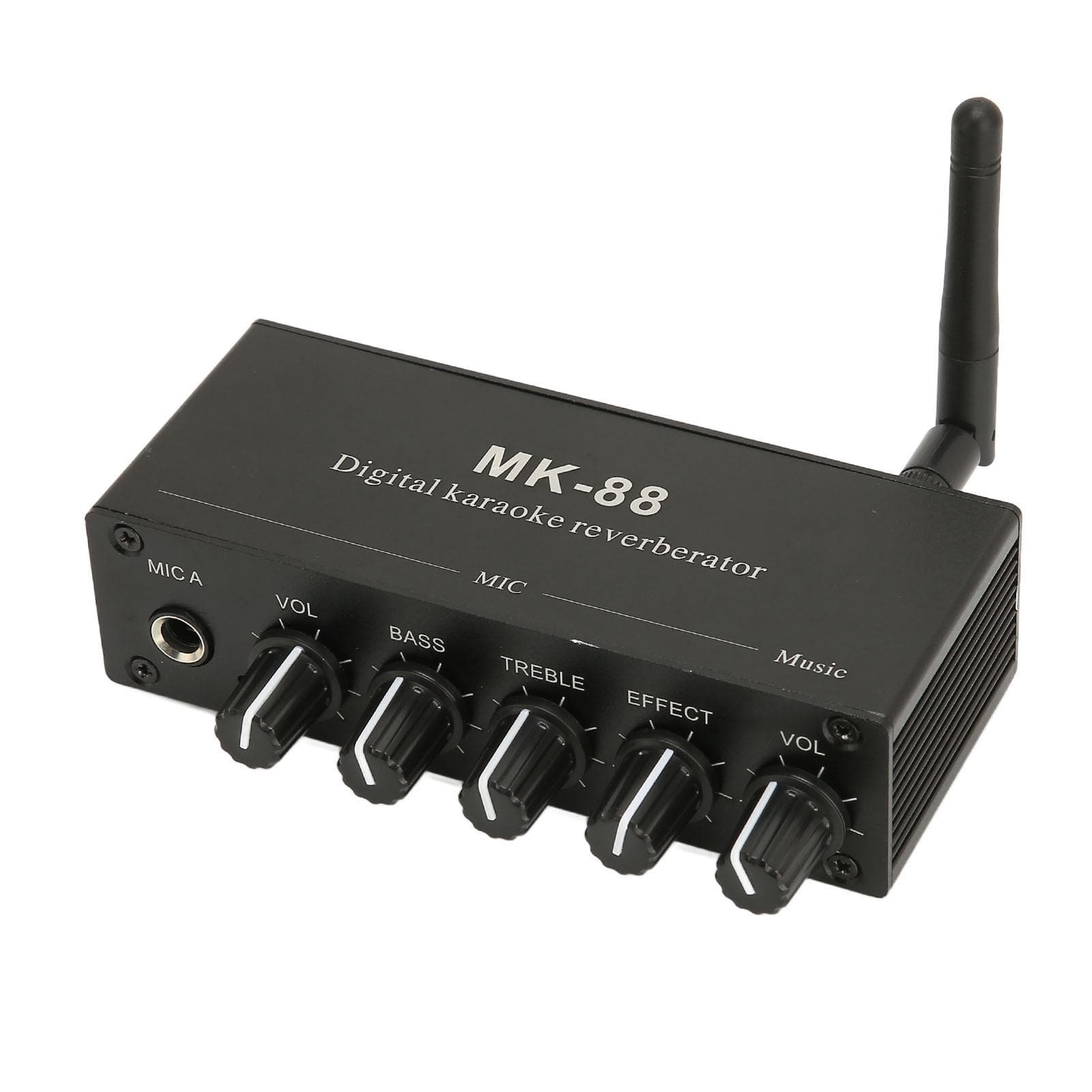 6.5mm Karaoke Mixer Aluminium Alloy Dual Microphone Input Portable Digital Karaoke Reverberator for